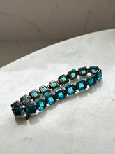 Load image into Gallery viewer, Antique 1920s Sterling Silver Blue Bracelet 6.75”
