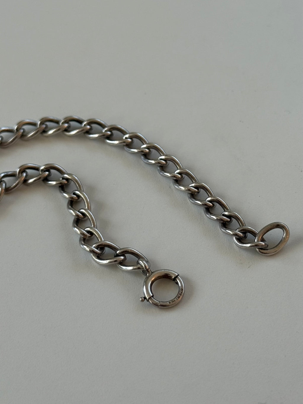 Vintage Sterling Silver Curb Bracelet 7”