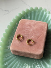 Load image into Gallery viewer, Vintage 18k Yellow Gold Mini Tubular Hoops
