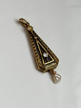 Load image into Gallery viewer, Antique Lavalier 14k Gold Pendant
