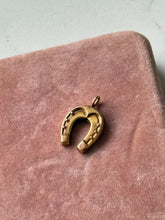 Load image into Gallery viewer, Antique 9k Gold Horseshoe Pendant
