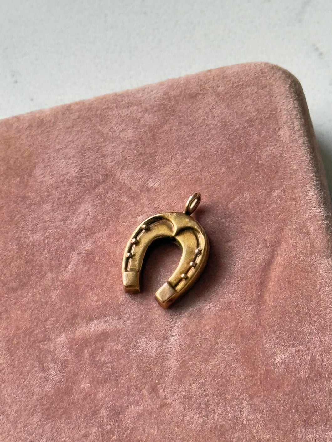 Antique 9k Gold Horseshoe Pendant