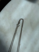 Load image into Gallery viewer, Antique Etched Locket Sterling Silver Necklace 19.5”
