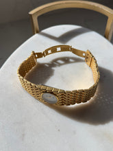 Load image into Gallery viewer, Wide Goldtone Panther Link White Face Watch 7”
