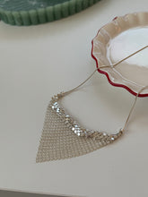 Load image into Gallery viewer, Vintage Mesh Chainmail Sterling Silver Necklace 16”-18”
