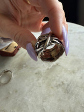 Load image into Gallery viewer, Mother of Pearl Brutalist Sterling Silver Ring
