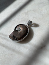 Load image into Gallery viewer, Ammonite Shell Sterling Silver Chunky Pendant
