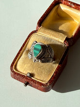 Load image into Gallery viewer, Malachite Sterling Silver Ring Size 8.5
