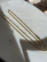 Load image into Gallery viewer, Italian Gold Vermeil Figaro Link Chain 24”
