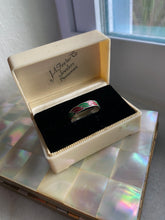 Load image into Gallery viewer, Red &amp; Green Enamel Sterling Silver Ring
