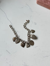 Load image into Gallery viewer, Antique Sterling Sweetheart Charm Bracelet
