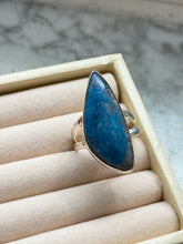 Load image into Gallery viewer, Blue Apatite Sterling Silver Ring Size 6.5
