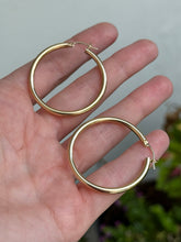 Load image into Gallery viewer, Vintage 14k Gold Tubular Hoop Earrings
