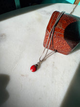 Load image into Gallery viewer, Enamel Ladybug Sterling Silver Necklace 20”
