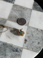 Load image into Gallery viewer, Vintage 14k Gold Turquoise Vial Charm
