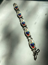 Load image into Gallery viewer, Mid-Century Irish Tara Ware Enamel Sterling Silver Bracelet
