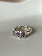 Load image into Gallery viewer, Amethyst Sterling Silver Ring Size 7
