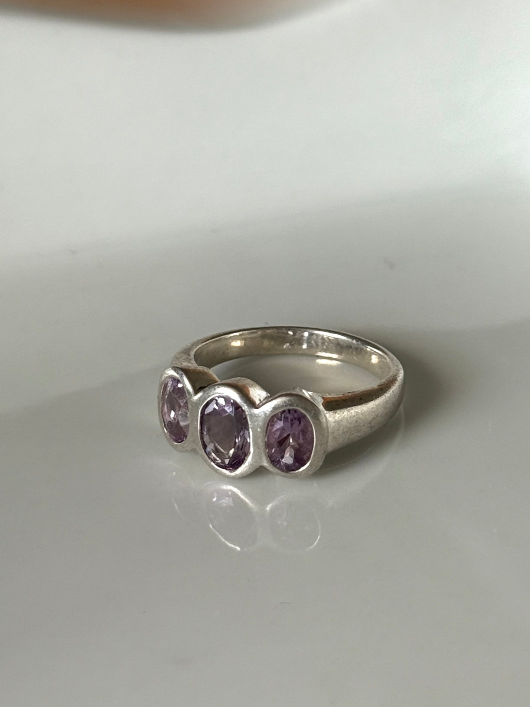 Amethyst Sterling Silver Ring Size 7