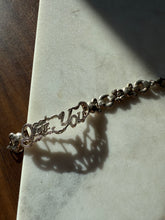 Load image into Gallery viewer, Love You Teddy Bear Sterling Silver Bracelet 6.75”
