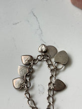 Load image into Gallery viewer, Antique Sterling Sweetheart Charm Bracelet
