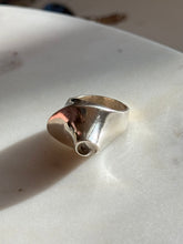 Load image into Gallery viewer, Chunky Sculptural Modernist Solid Sterling Silver Ring Size 7.5
