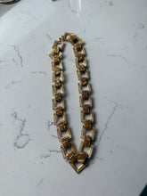 Load image into Gallery viewer, Gold Vermeil Square Collar Necklace 17.5”
