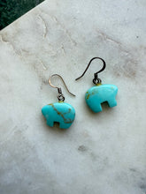 Load image into Gallery viewer, Dyed Howlite Bear Sterling Silver Earrings

