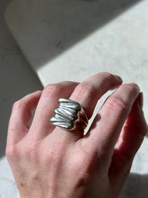 Load image into Gallery viewer, Chunky Vintage Square Sterling Silver Ring Size 6.75
