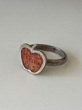 Load image into Gallery viewer, Crushed Coral Apple Sterling Ring Size 7.5
