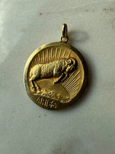 Load image into Gallery viewer, Edmond Henri Becker Aries Zodiac 18k Gold Medallion
