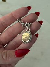 Load image into Gallery viewer, Vintage Sterling Silver &amp; 14k Gold Bracelet 7”
