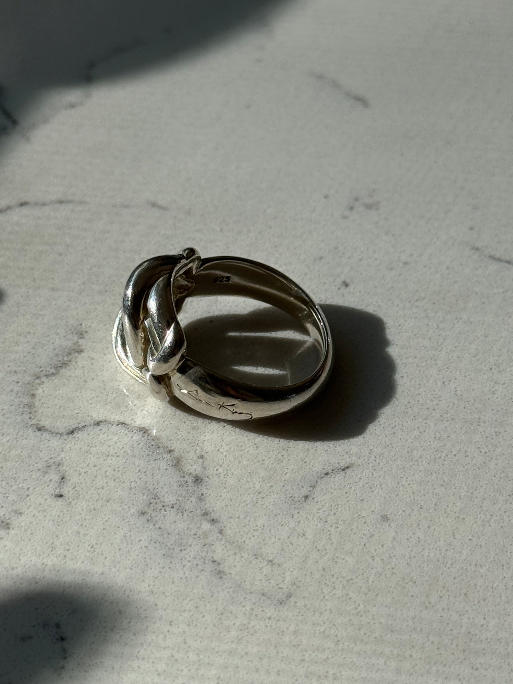 Chunky Double C Sterling Silver Ring Size 10