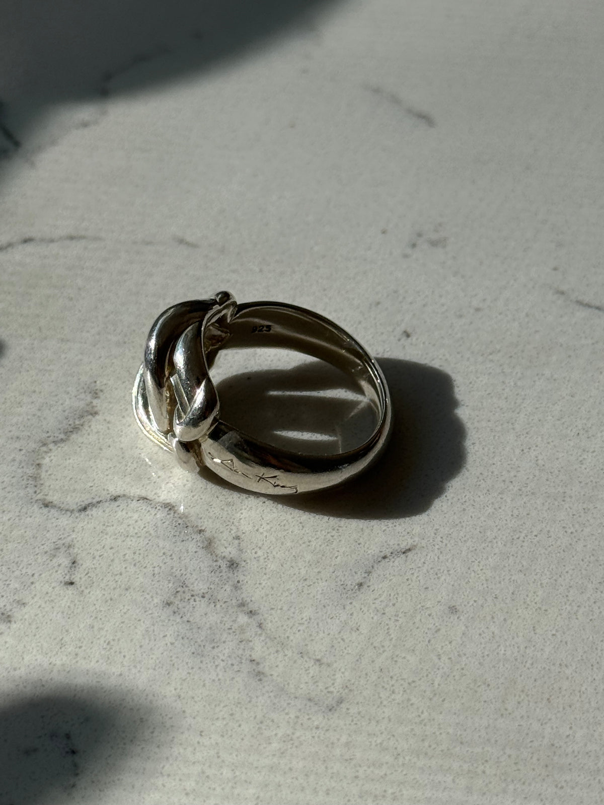 Chunky Double C Sterling Silver Ring Size 10