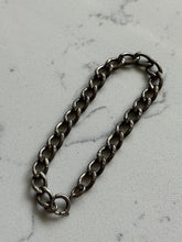 Load image into Gallery viewer, Antique Curb Link Sterling Bracelet 7.5”
