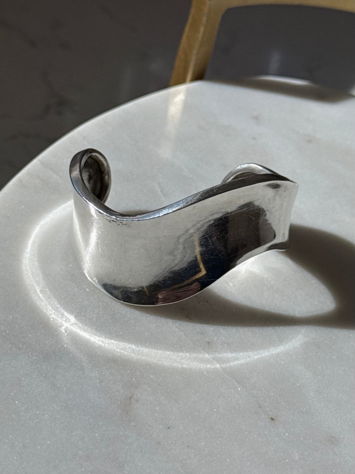 Vintage Sterling Silver Wide Cuff Bracelet