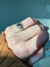 Load image into Gallery viewer, Cabochon Garnet Sterling Silver Ring
