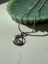 Load image into Gallery viewer, Moonstone Sterling Silver Snake Chain 16”
