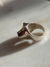 Load image into Gallery viewer, Chunky Sculptural Modernist Solid Sterling Silver Ring Size 7.5
