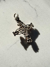 Load image into Gallery viewer, Vintage Enamel Sterling Cross Pendant
