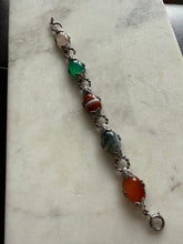 Load image into Gallery viewer, Scottish Agate Sterling Silver Bracelet 7.25”
