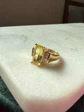 Load image into Gallery viewer, Chunky Gold Vermeil Gemstone Ring Size 8
