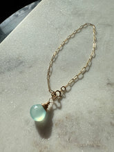Load image into Gallery viewer, Blue Gemstone Gold Fill Bracelet 7”
