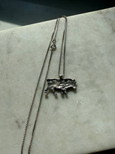 Load image into Gallery viewer, Vintage Bull Sterling Silver Necklace
