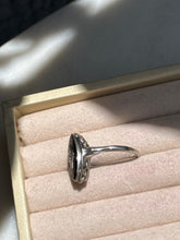 Load image into Gallery viewer, Midcentury Black Onyx Sterling Silver Ring Size 6

