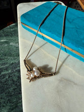 Load image into Gallery viewer, Italian Pearl Gold Vermeil Necklace 18”
