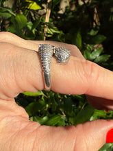 Load image into Gallery viewer, Dual Panther CZ Sterling Silver Ring Size 7
