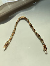 Load image into Gallery viewer, Emerald Gold Vermeil Tennis Bracelet 7.25”
