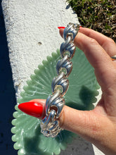 Load image into Gallery viewer, Italian Sterling Silver Chunky Bracelet 7”
