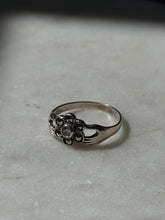 Load image into Gallery viewer, Marcasite Flower Sterling Silver Ring Size 8.75

