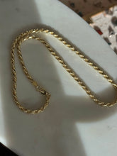 Load image into Gallery viewer, Italian Solid Gold Vermeil Rope Chain 20”
